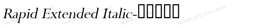 Rapid Extended Italic字体转换